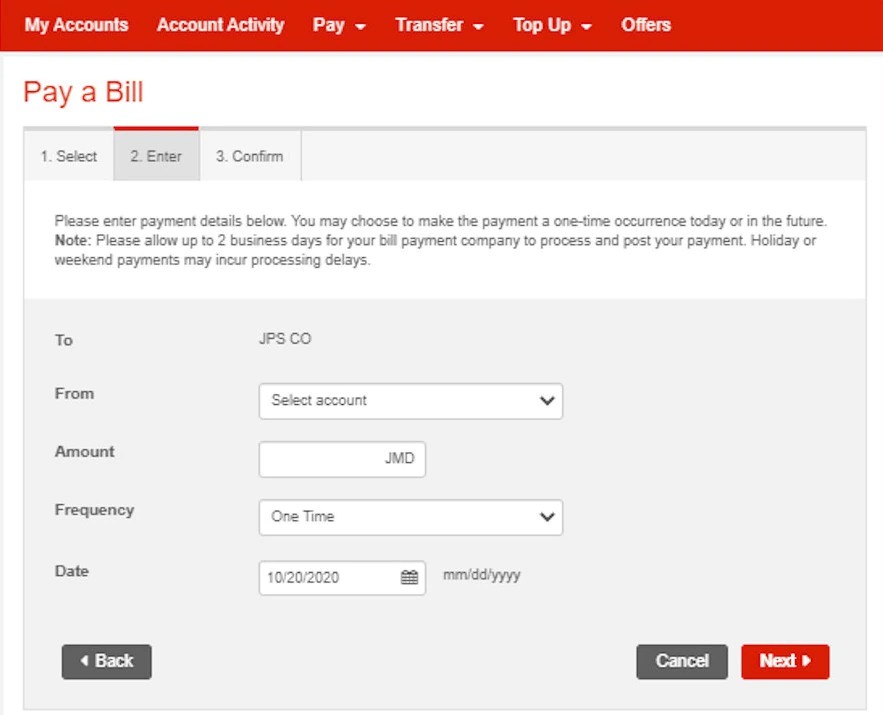 Scotiabank Jamaica how to pay any bill online