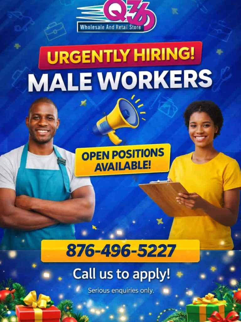Q36 Wholesale & Retail Store – Urgently Hiring Male Workers