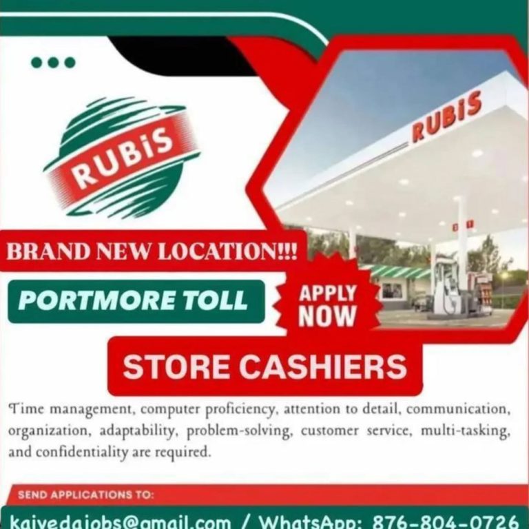 RUBiS Hiring Store Cashiers – Portmore Toll