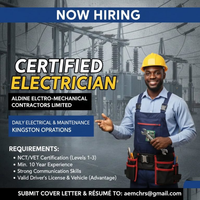 NCTVET Certified Electrician Wanted – Kingston