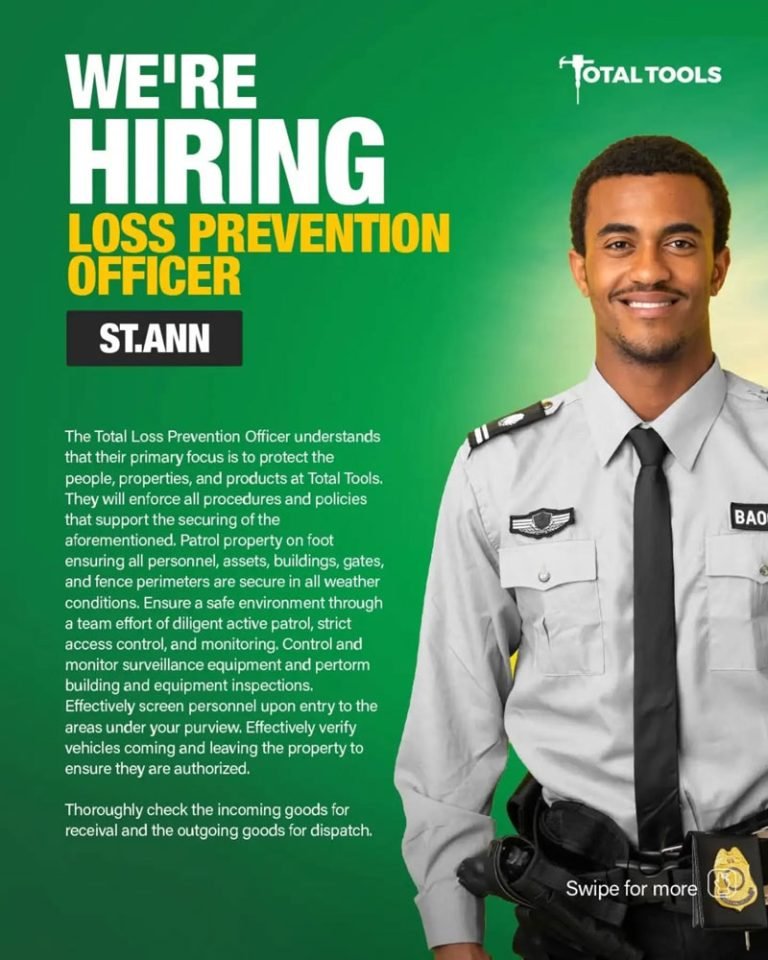 Join the Team: Loss Prevention Officer Vacancy - Total Tools St. Ann