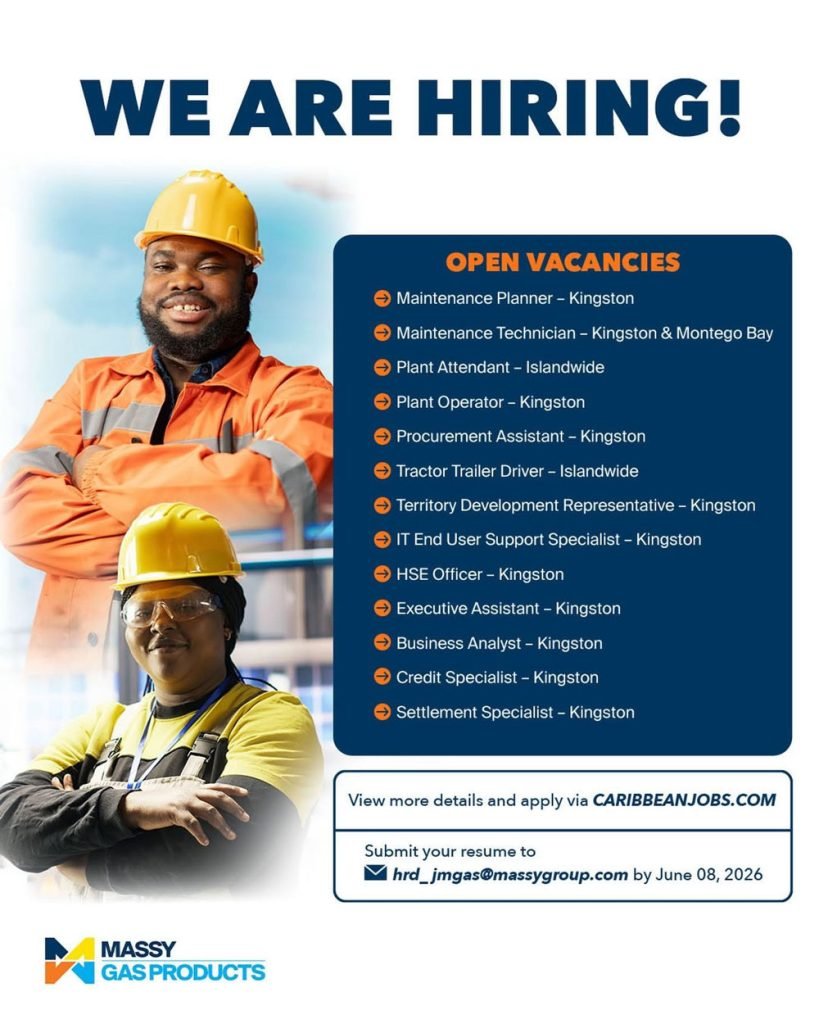 Massy Gas Products Now Hiring — Open Vacancies Across Jamaica