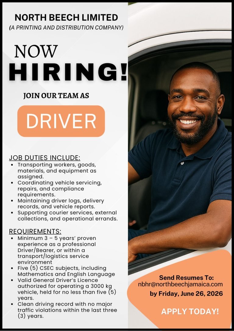 North Beech Limited Now Hiring: Professional Driver