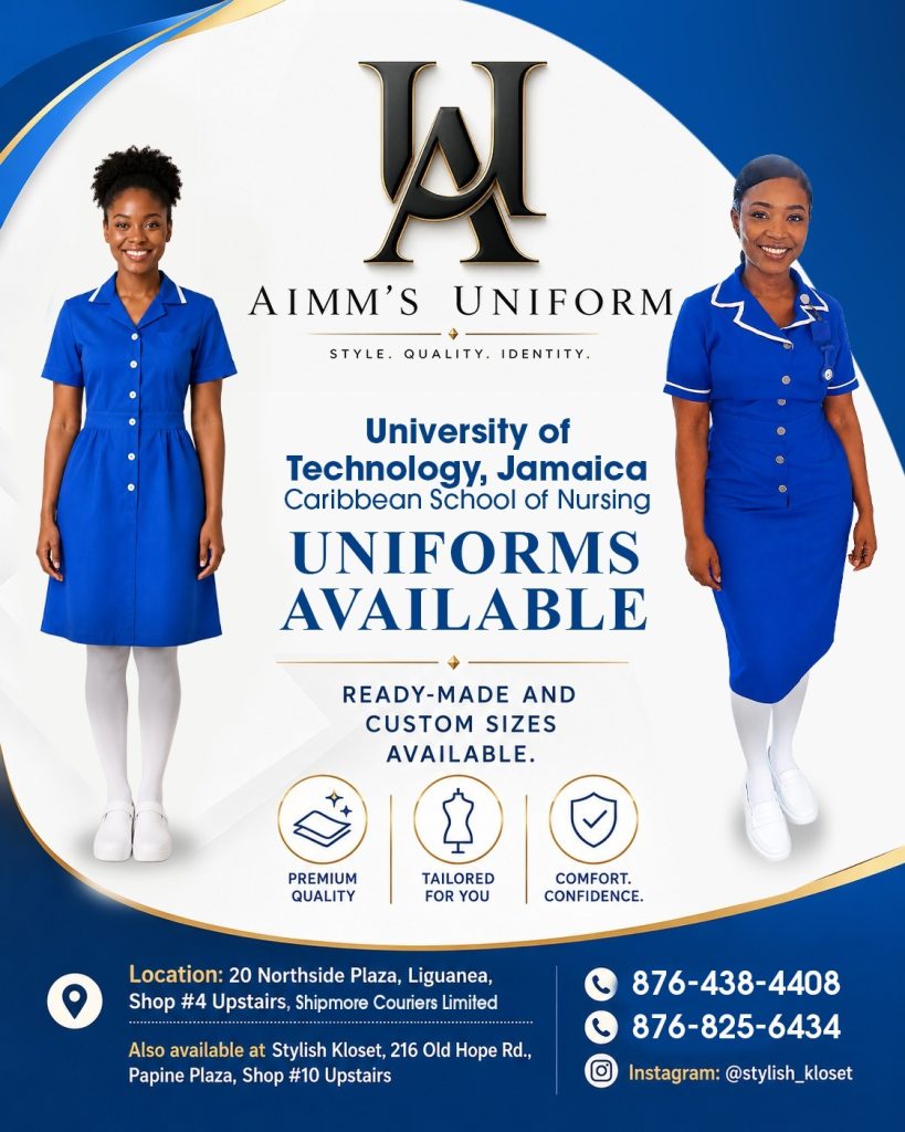 University of Technology, Jamaica Caribbean School of Nursing UNIFORMS AVAILABLE