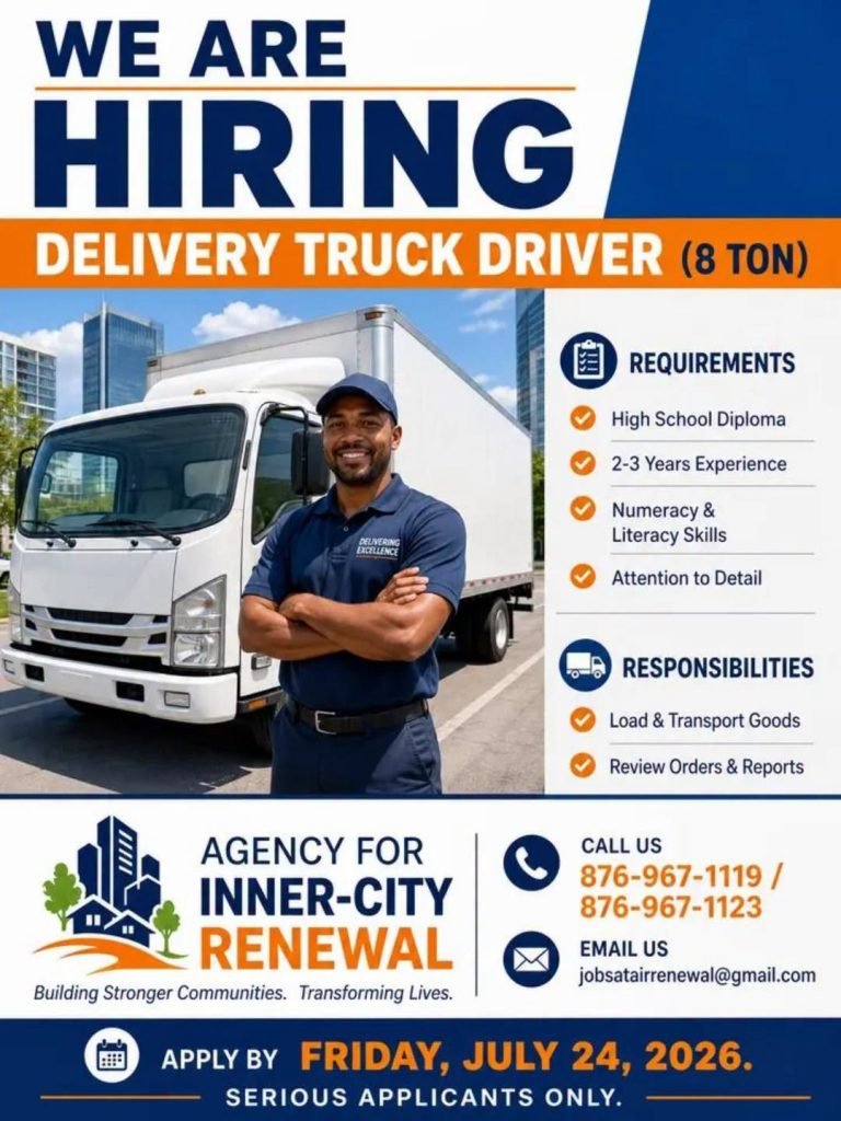 Job advertisement: Eight-Ton Delivery Truck Driver Vacancy