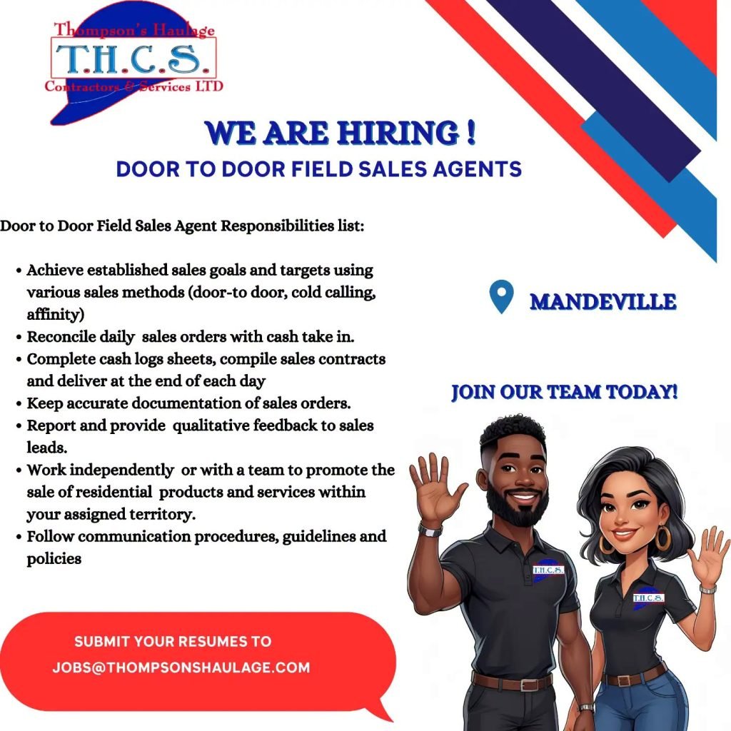 Job advertisement: Door-to-Door Field Sales Agents Needed in Mandeville