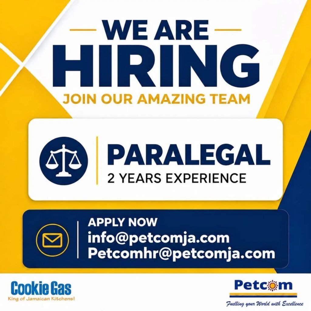 Job advertisement: Paralegal Job Vacancy in Jamaica – Petcom