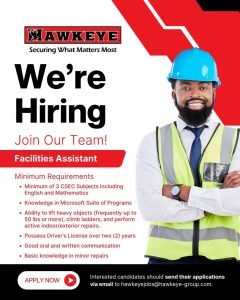 Job advertisement: Facilities Assistant Vacancy – Hawkeye