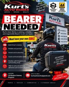 Job advertisement: Bearer Needed – Kurt’s Auto Works, Kingston