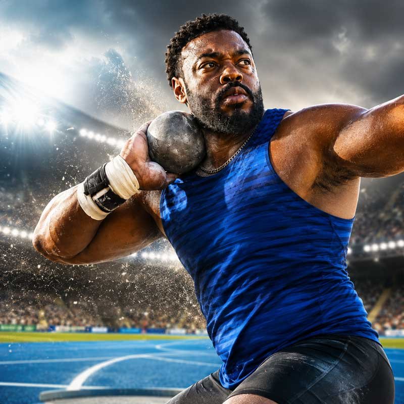 ATHLETIC SHOT PUT