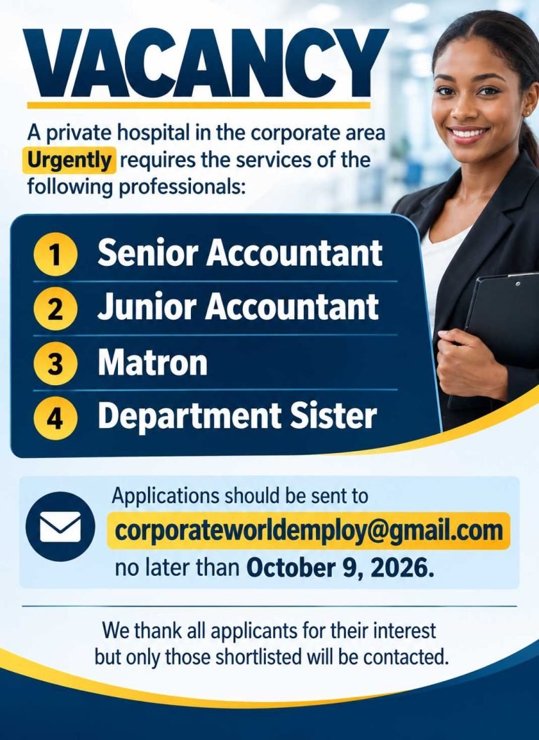 Healthcare Jobs in Jamaica – Apply for Private Hospital Vacancies