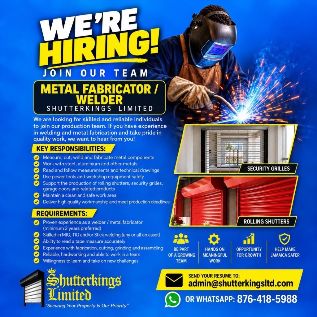 Welder & Metal Fabricator Vacancy in Jamaica – Apply Now