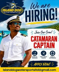 Job advertisement: Catamaran Captain Vacancy – Island Dog Watersports Ltd.