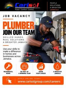 Job advertisement: Plumber Job Vacancy – Carisol Group Jamaica