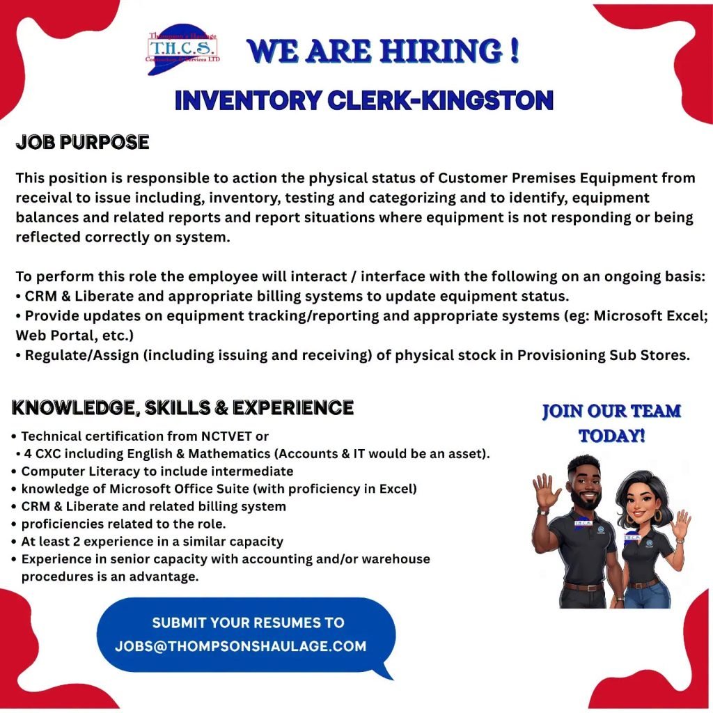 Job advertisement: THCS Hiring Accounts Payable & Payroll Clerk in Kingston