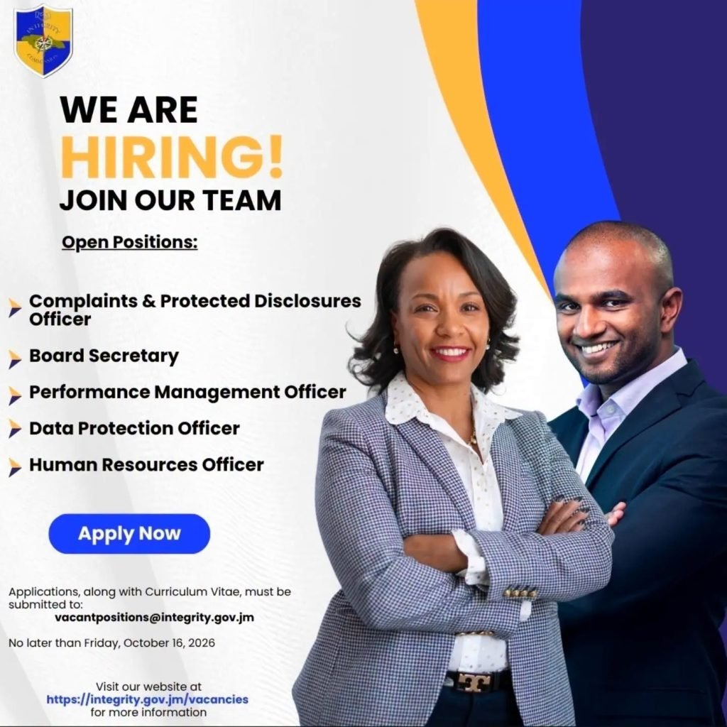 Job advertisement: Integrity Commission Jamaica Hiring – Multiple Officer Vacancies