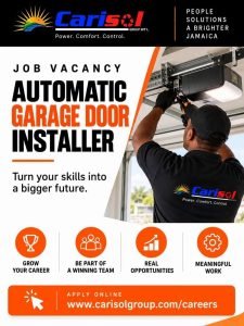 Job advertisement: Automatic Garage Door Installer Job Vacancy – Carisol Group Jamaica