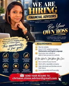 Job advertisement: Financial Advisors Wanted – Be Your Own Boss | FFK Life