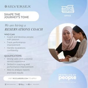 Job advertisement: Reservations Coach – Silversea Cruises (Royal Caribbean Group)
