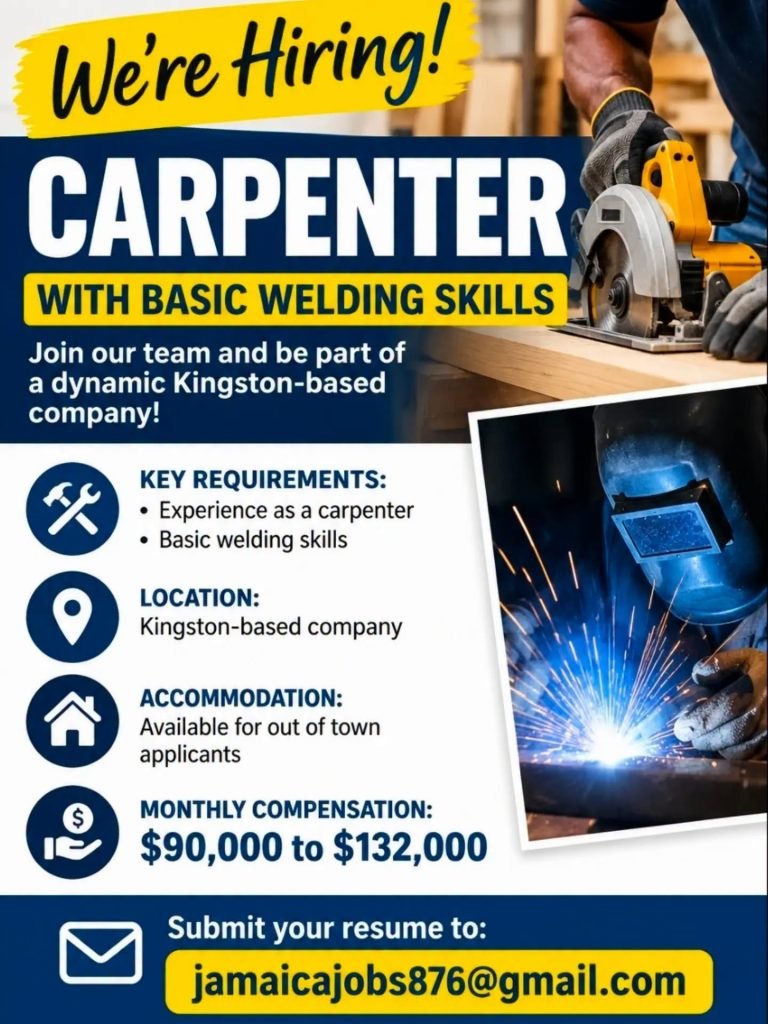 Job advertisement: Carpenter with Basic Welding Skills Job in Kingston