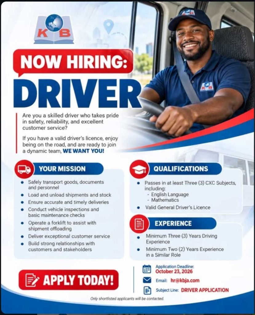 Delivery Driver Jobs in Jamaica – Apply Now