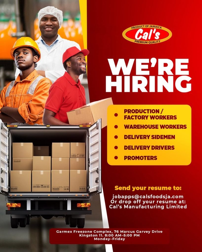 Factory Workers, Warehouse Staff, Drivers & Promoters Wanted in Jamaic