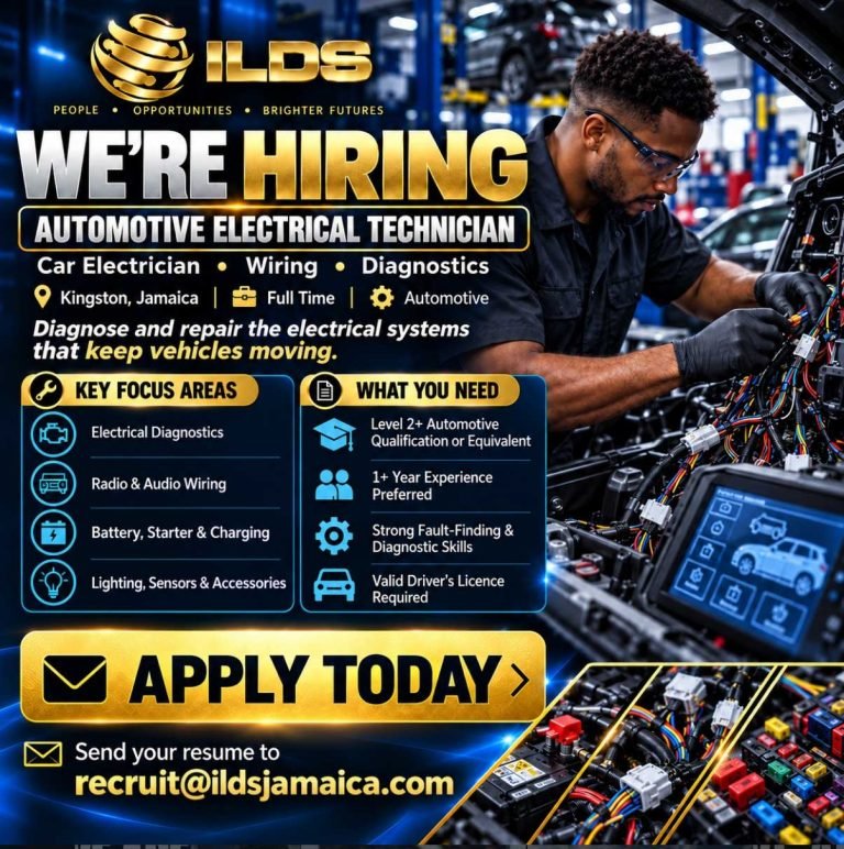 ILDS Hiring Automotive Electrical Technician in Jamaica
