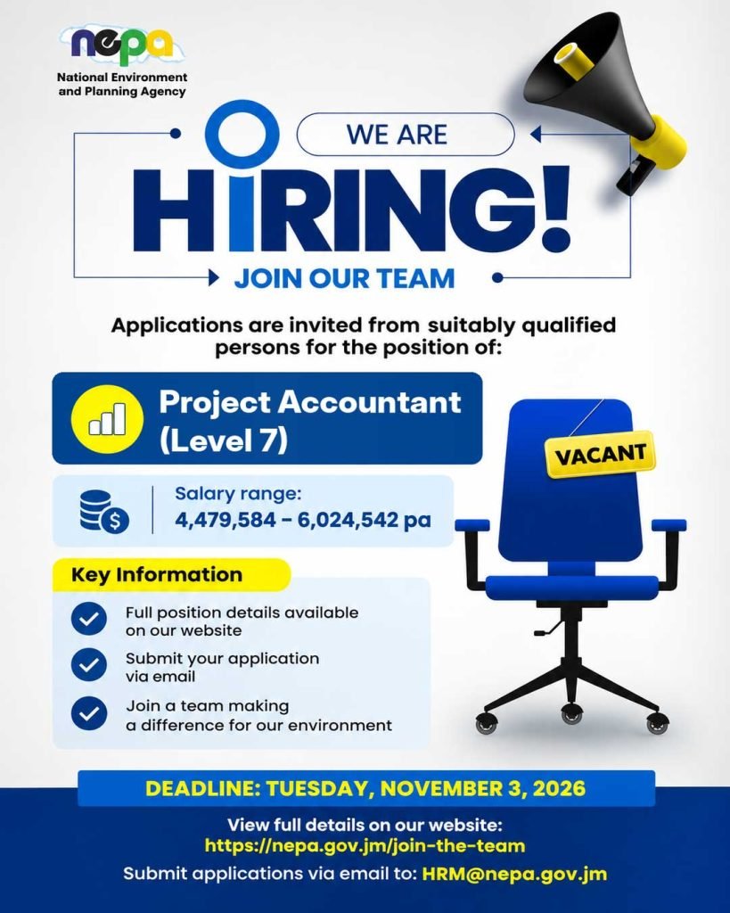 NEPA Project Accountant Job in Jamaica 2026