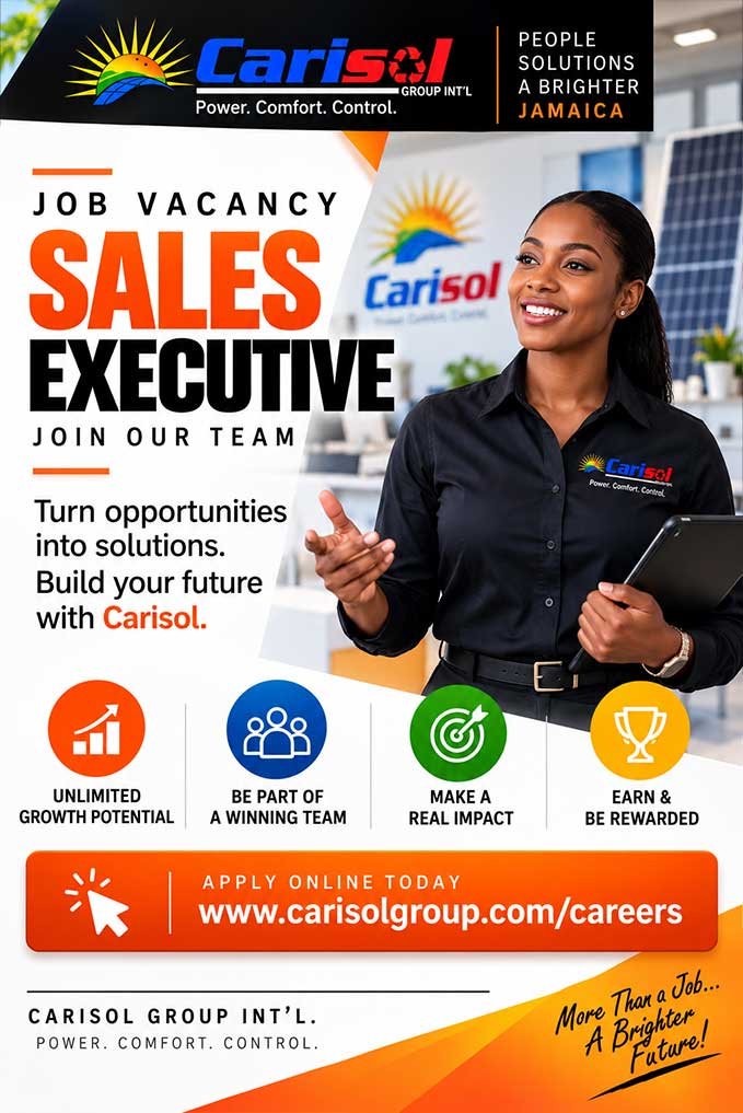 Sales Executive Job Vacancy at Carisol Group Jamaica