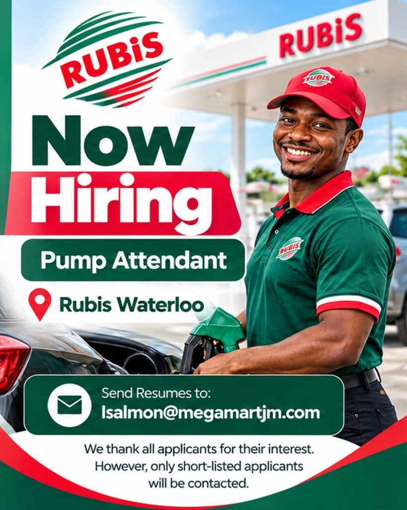 Rubis Waterloo Now Hiring Pump Attendants in Jamaica