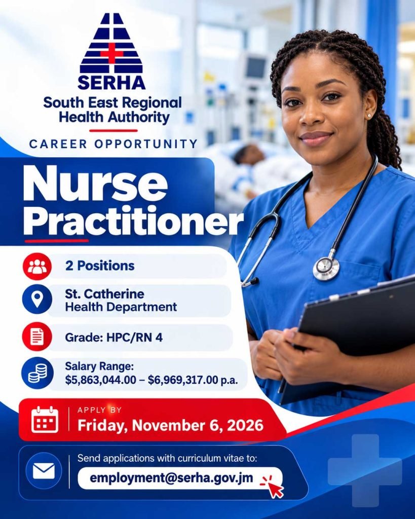 Job advertisement: Nurse Practitioner Job in St. Catherine – SERHA