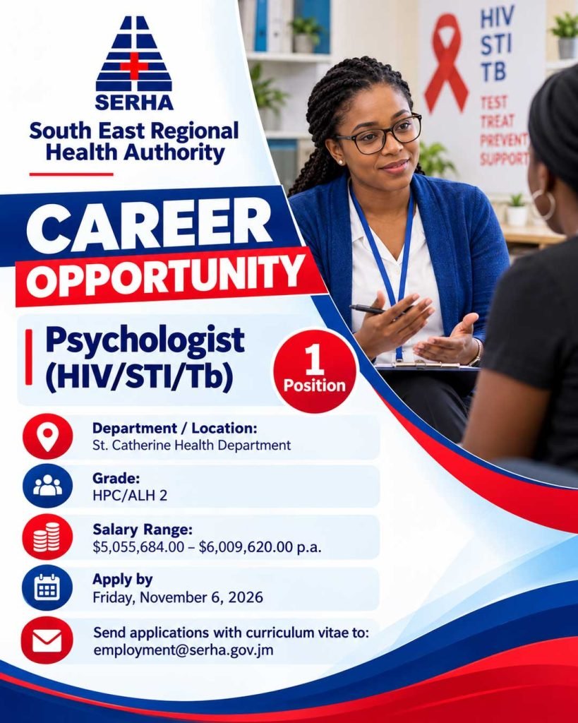 Job advertisement: Psychologist (HIV/STI/TB) Job in St. Catherine – SERHA